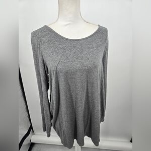 Soft Surroundings Gray Long Sleeve Women's Tee Medium (6228)